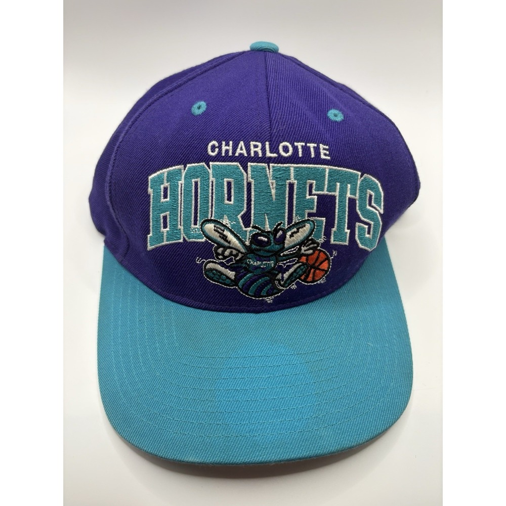 Charlotte Hornets Mitchell & Ness Hardwood Classics Snapback Hat Wool Purple